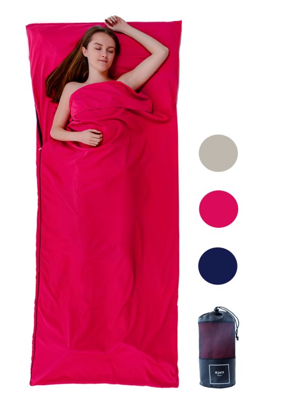 Schlafsack Inlay pink große Decke Hüttenschlafsack Baumwolle leicht günstig Premium Qualität ideal zum Wandern